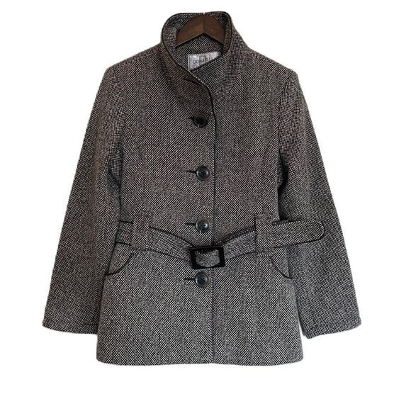 Donatella Wool Blend Women's Single-Breasted Tweed Jacket/Coat (Size M) - Picture 1 of 14